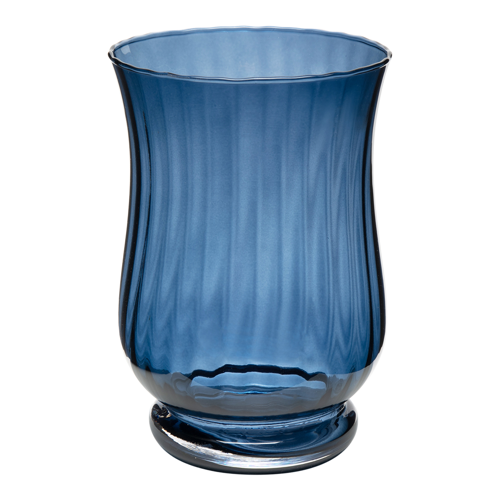 Sklenený svietnik modrý OPTIK 20,5 cm