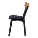 Retro drevená stolička OSLO s čiernymi nohami