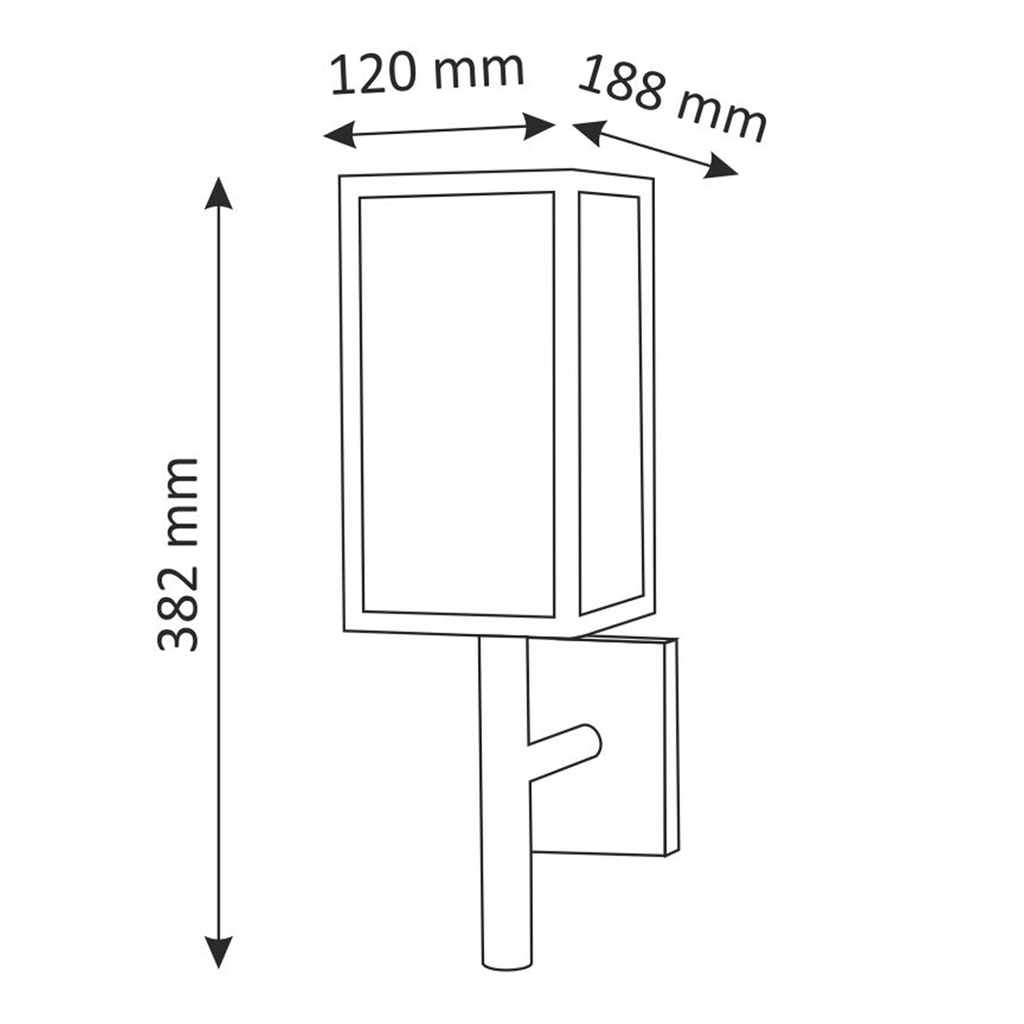Vonkajšie nástenné svietidlo grafitové MALMO