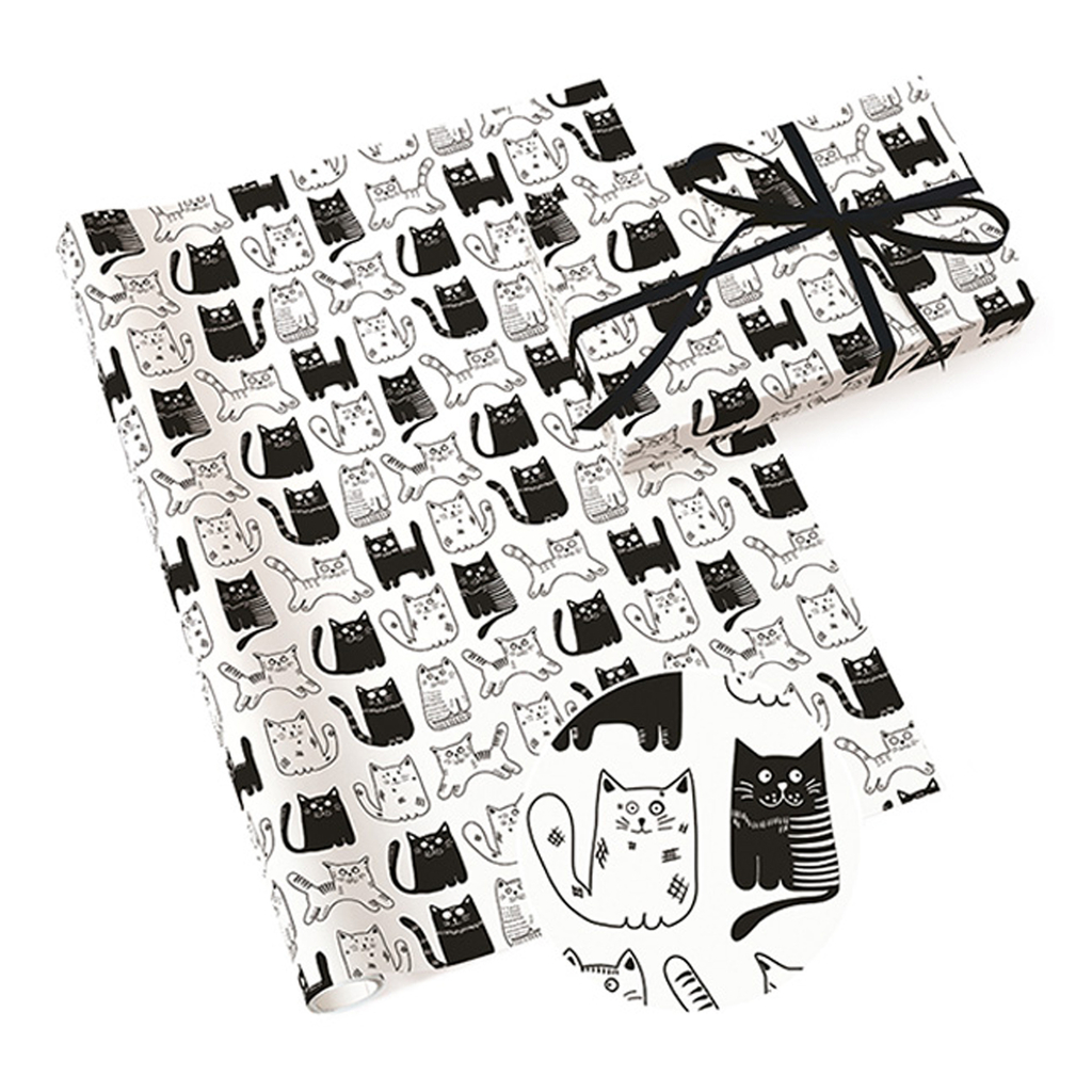 Darčekový papier čiernobiely NEUTRAL MIX 70x200 cm