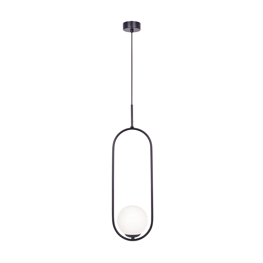 Závesná lampa PARVA guľa čierna