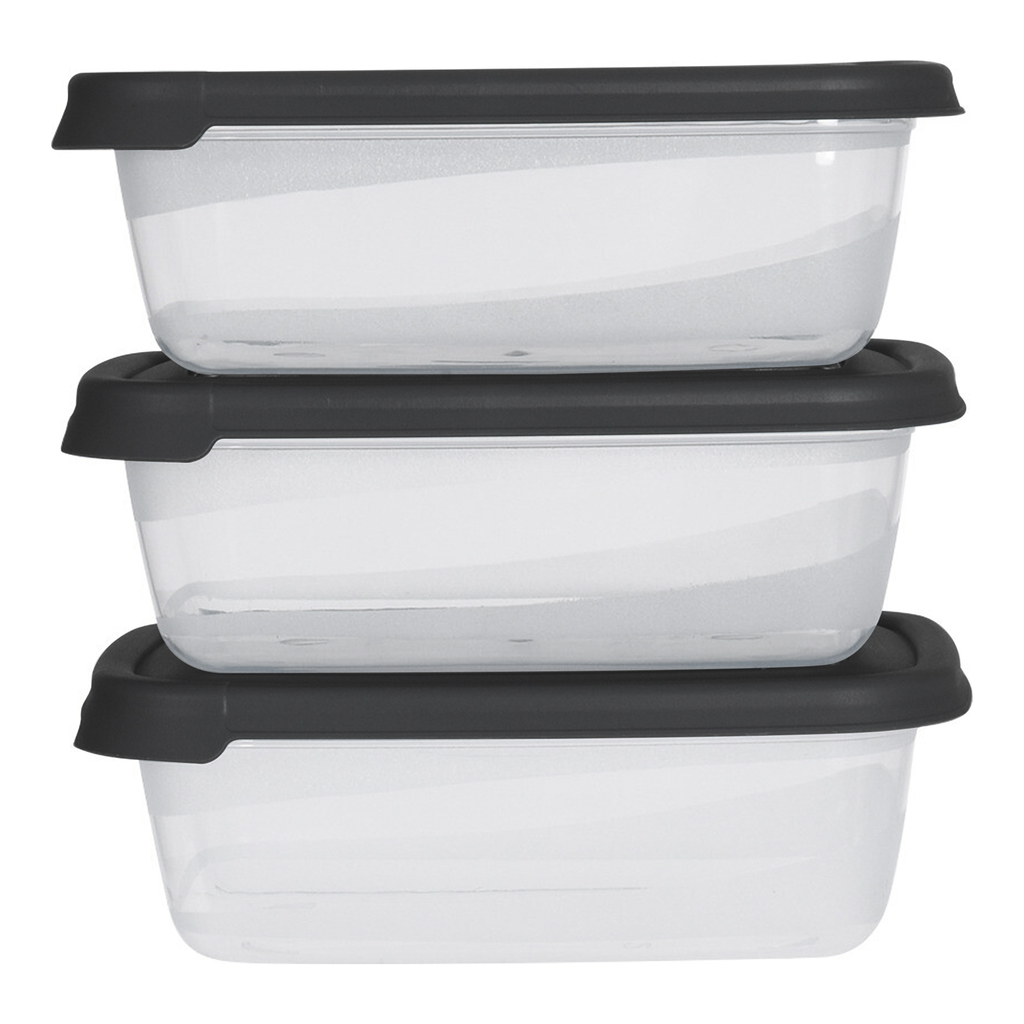 Súprava 3 nádob s vekom 600 ml MIX