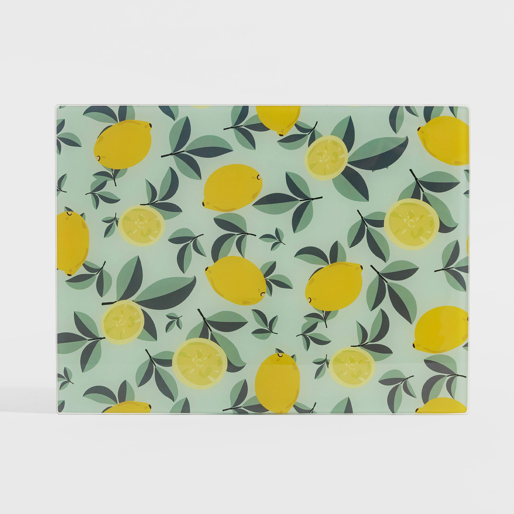 Sklenená doska na krájanie, citróny, 40x30 cm