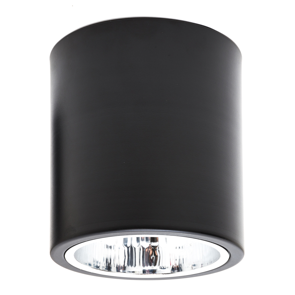 Reflektor 1-bodový čierny ROUND, priemer 13,3 cm