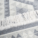 Obojstranný koberec sivý s kosoštvorcami ALBORG 70x140 cm