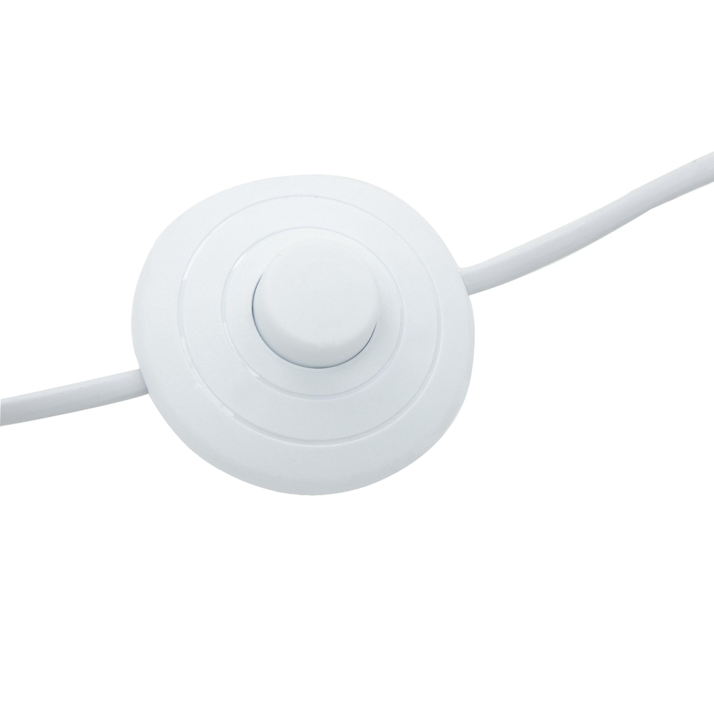 Stojacia lampa na trojnožke, biele tienidlo MARESCA