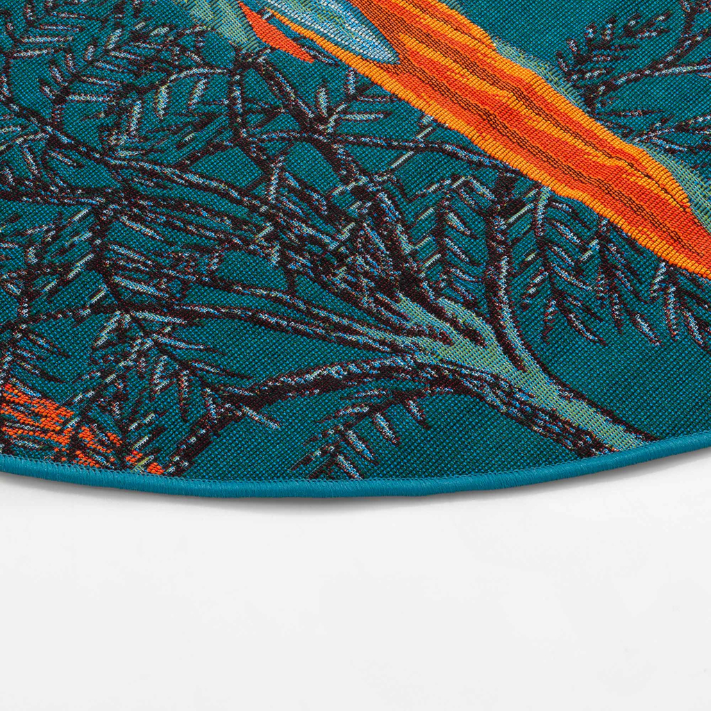 Koberec s papagájmi JUNGLE, okrúhly, 135 cm