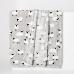 Deka s ovečkami sivá CODIE 130x160 cm