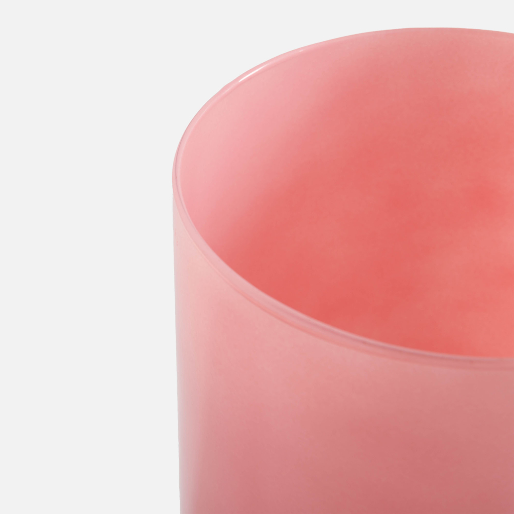 Sklenená váza ružová LUCA 29 cm