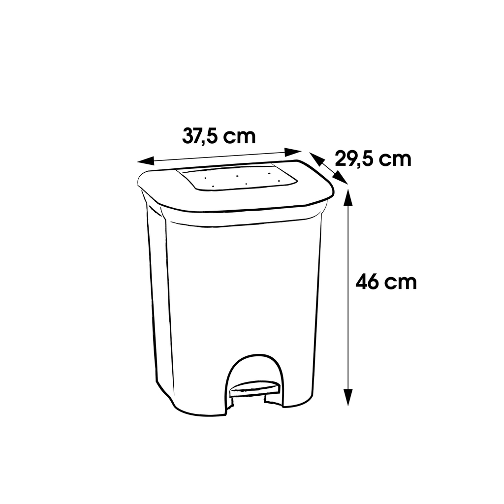 Odpadkový kôš s pedálmi TORGE 2x11l