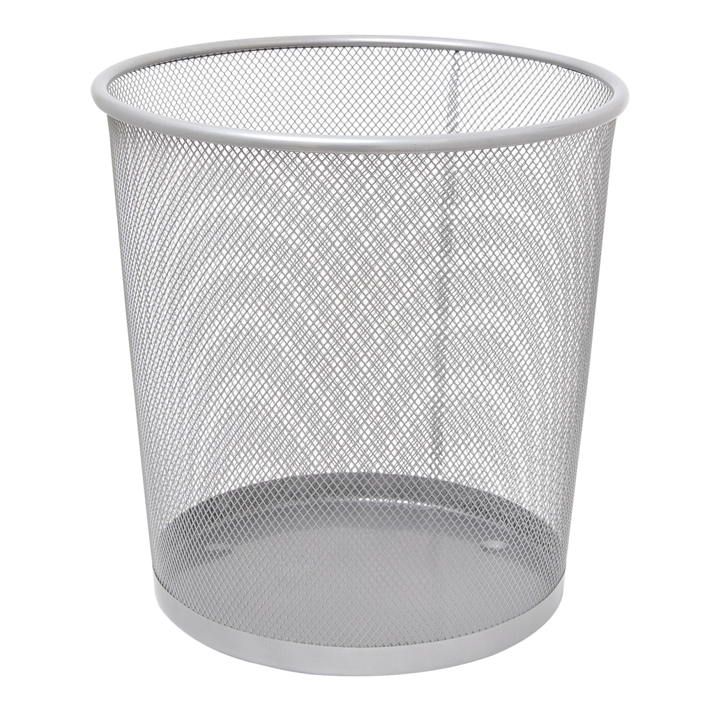 Kovová smetná nádoba strieborná 28 cm