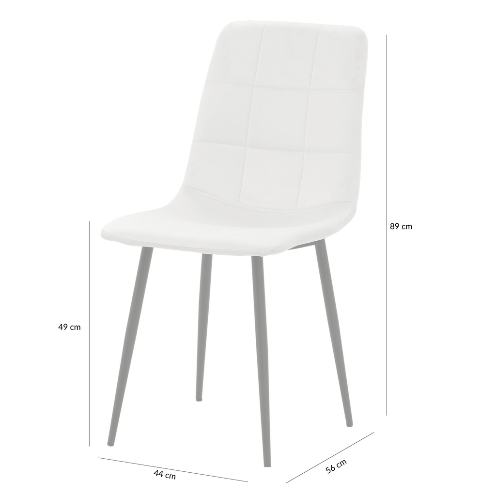 Čalúnená stolička biela FOLVIO