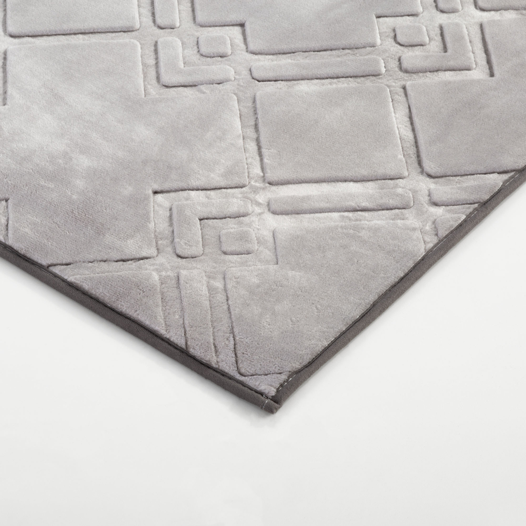 Koberec VIVA 3D strieborný 80x150 cm