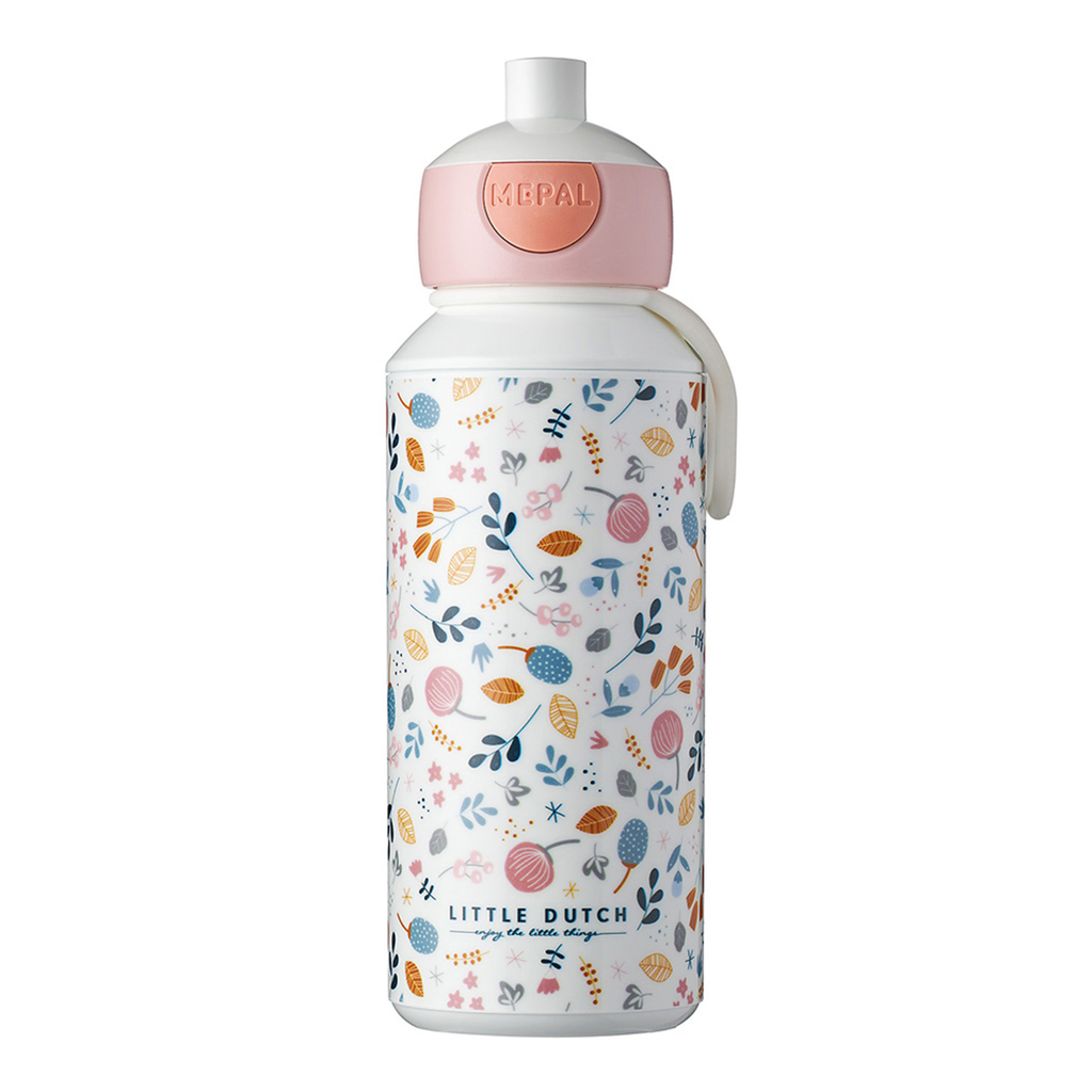 Fľaša na vodu pre deti pop-up Campus SPRING FLOWERS 400 ml