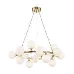 Zlatá guľová závesná lampa BOBO