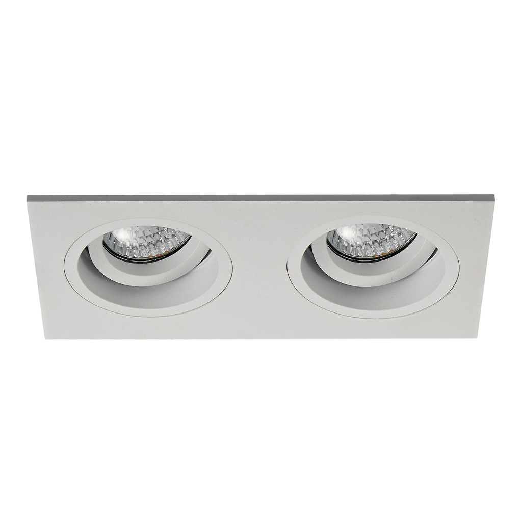 Halogénové 2-bodové svietidlo CHUCK DL2 SQUARE biele