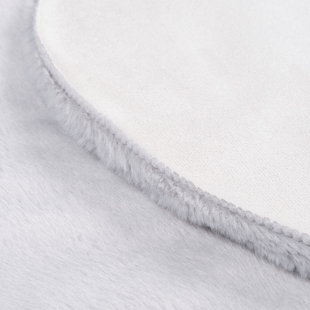 Koberec z umelej kožušiny RABBIT sivý, 60x90 cm