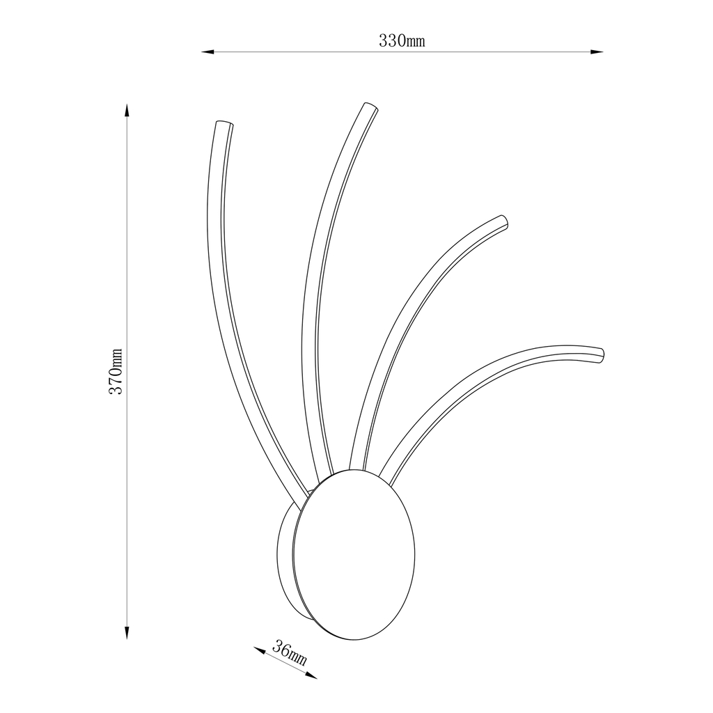 Nástenné LED svietidlo DIOGO čierne