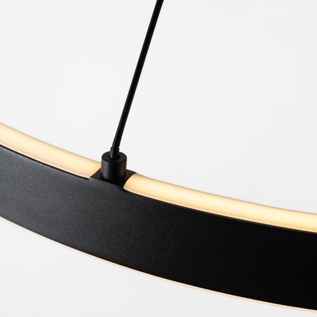 Závesné LED svietidlo LINOS čierno-zlaté