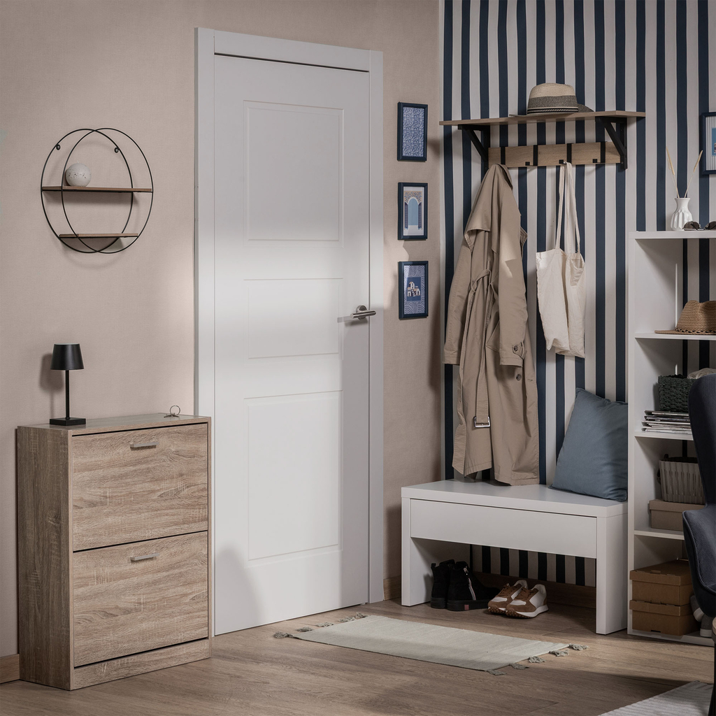 Čierna kovová kruhová polica 40 cm