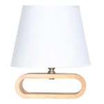 Bambusová stolná lampa s bielym tienidlom 22,5 cm