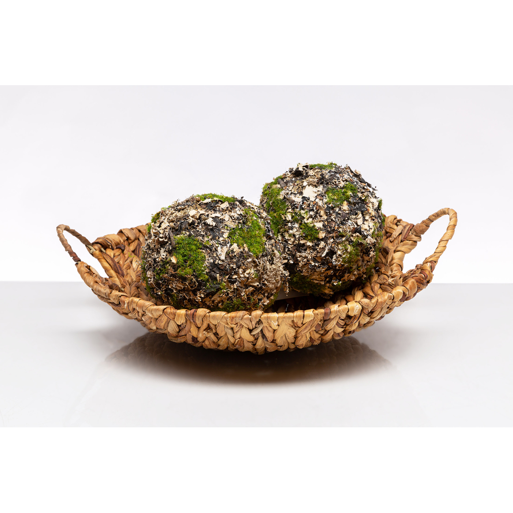 Dekoračný pletený kôš s rúčkami