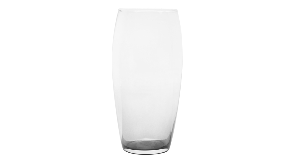 Sklenená váza PLAMA OMBRE popol 26 cm
