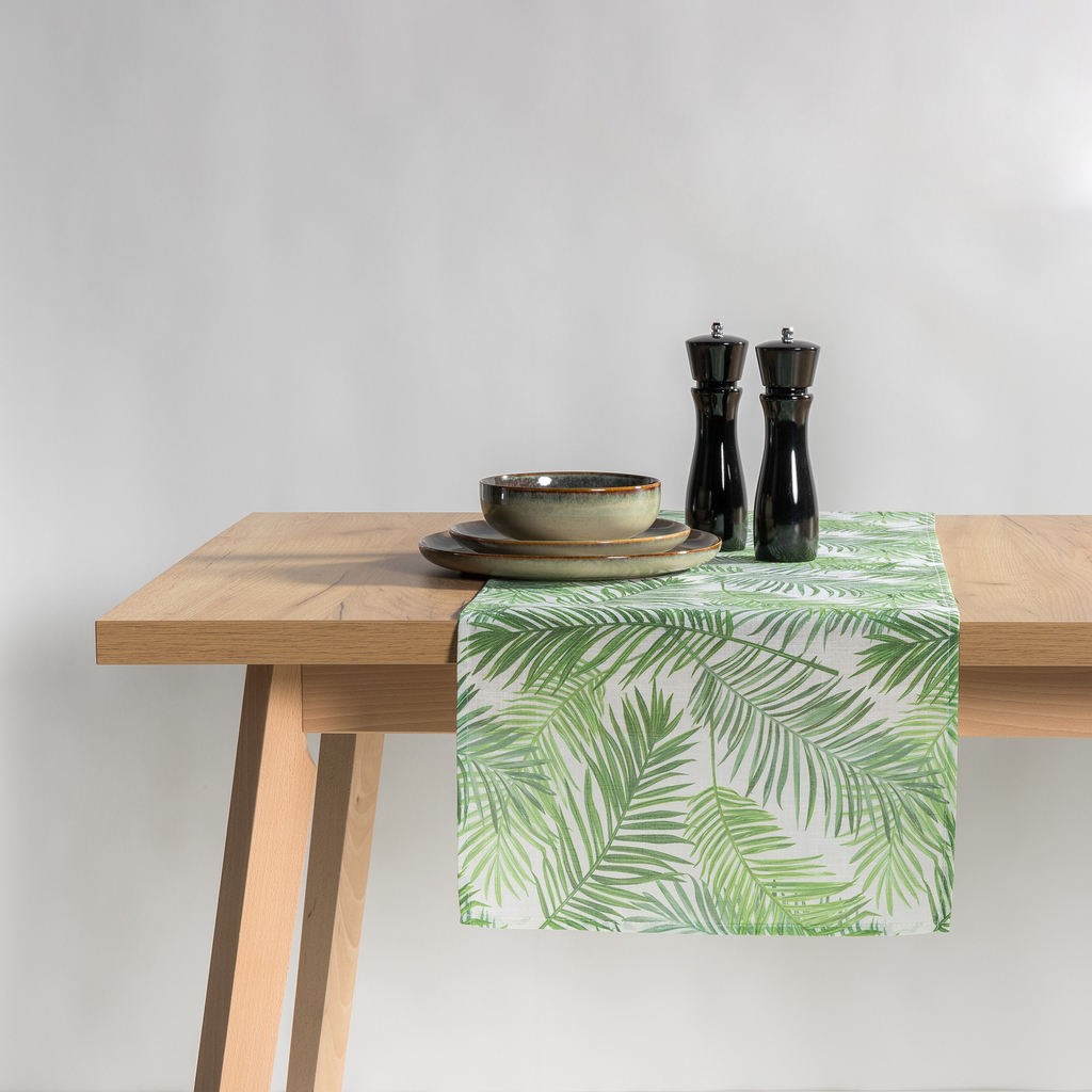 Behúň na stôl GARDENIC s palmovými listami 40x120 cm