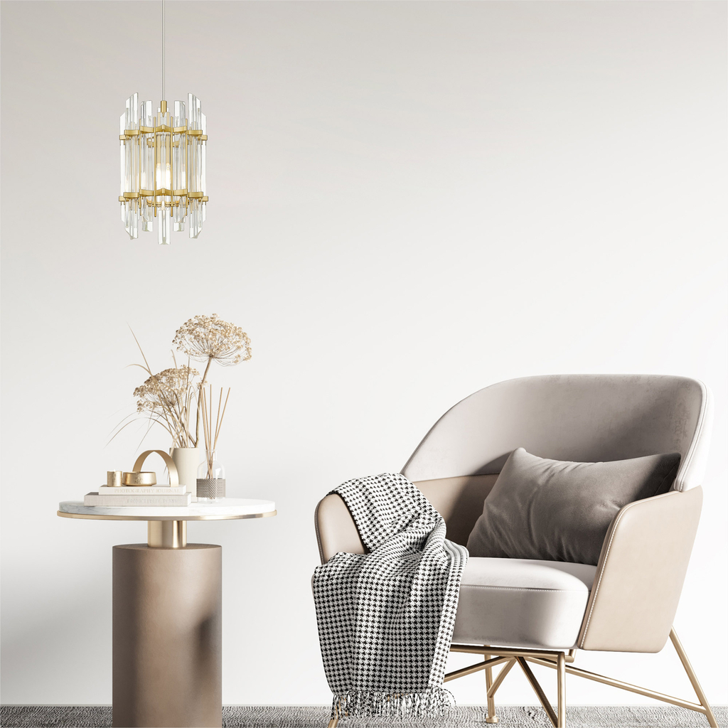 Závesné svietidlo zlaté ALEXANDRIA 19 cm