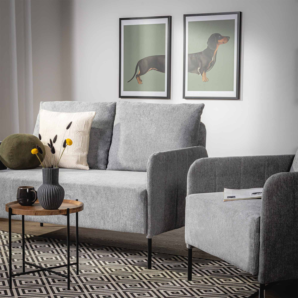 Stolík s podnosom v hnedo-čiernej farbe 41 cm