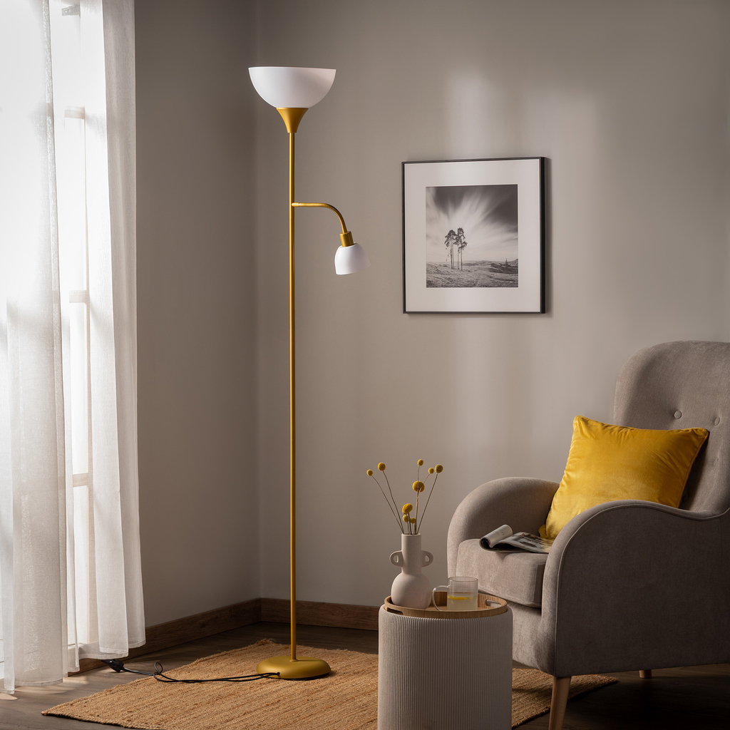 Stojacia lampa zlatá PESO