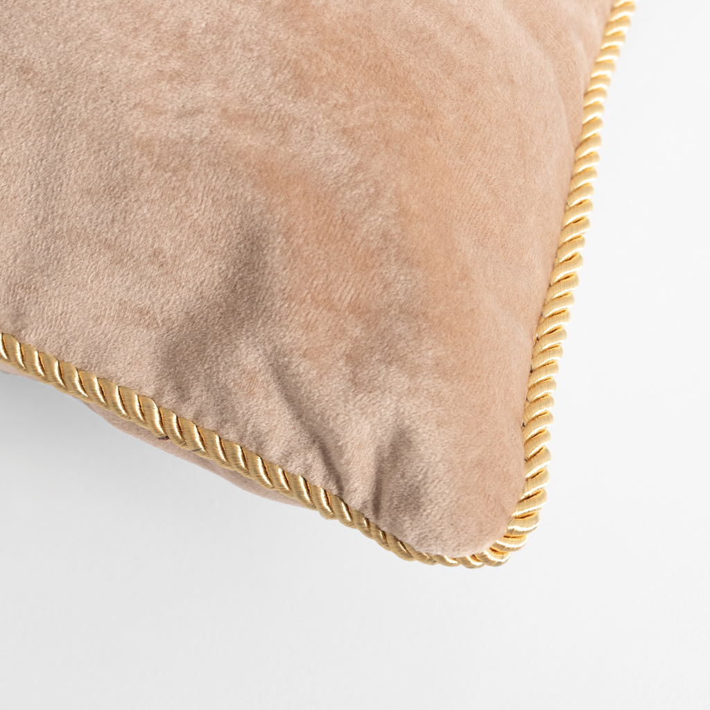 Velúrová obliečka na vankúš karamelová LILLE 60x60 cm