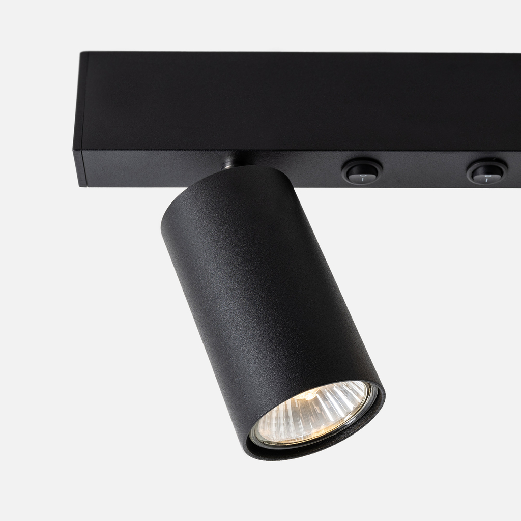 Stropné svietidlo LED 2 tienidlá čierne MANNARI