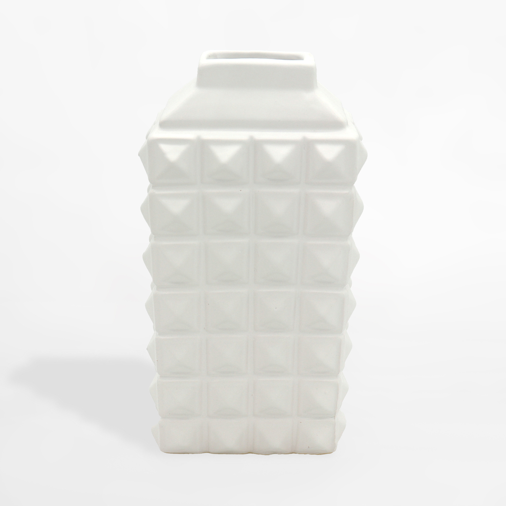 Moderná váza v bielej farbe 30 cm