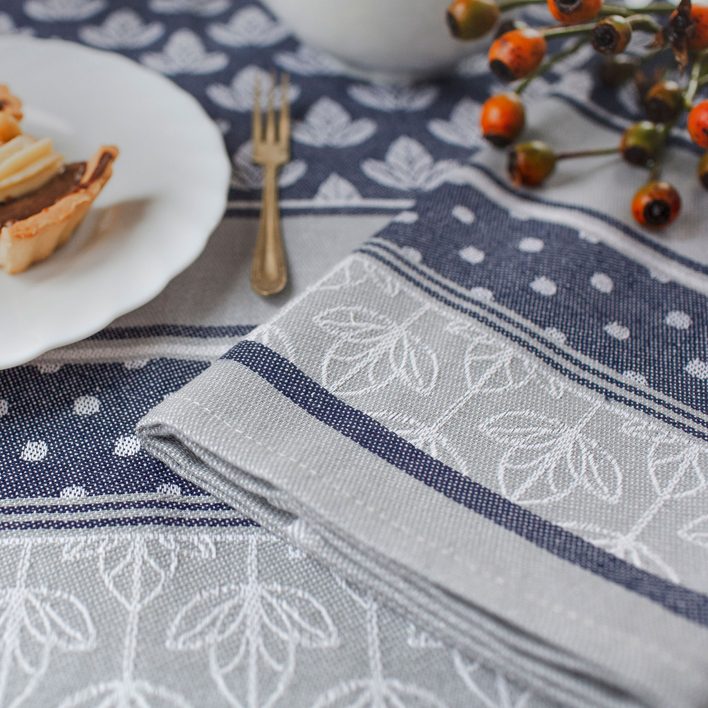 Kuchynská utierka CARINO sivo-tmavomodrá 40x60 cm