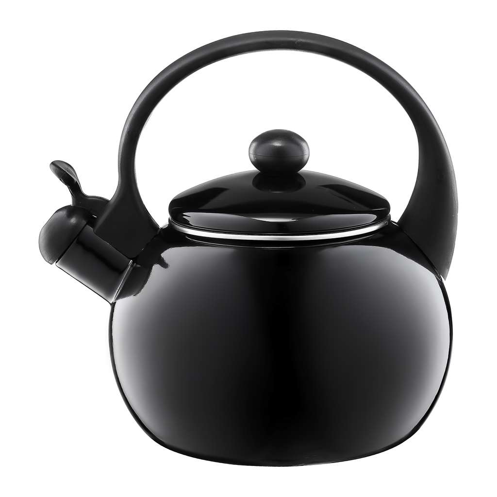 Smaltovaný čajník na plyn a indukciu čierny MERVE 1,9 l