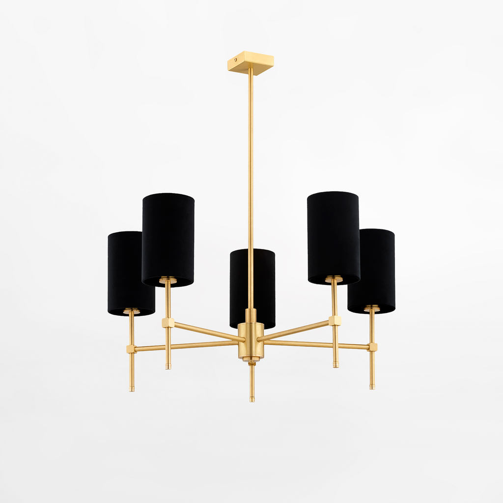 Závesné svietidlo čierno-zlaté ABRUZZO