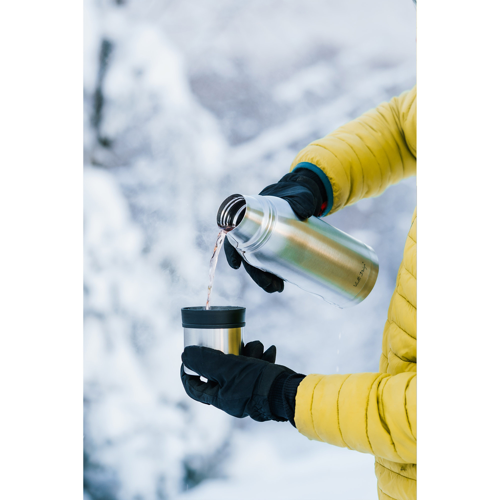 Termoska s 2 hrnčekmi strieborný FUORI 1 l