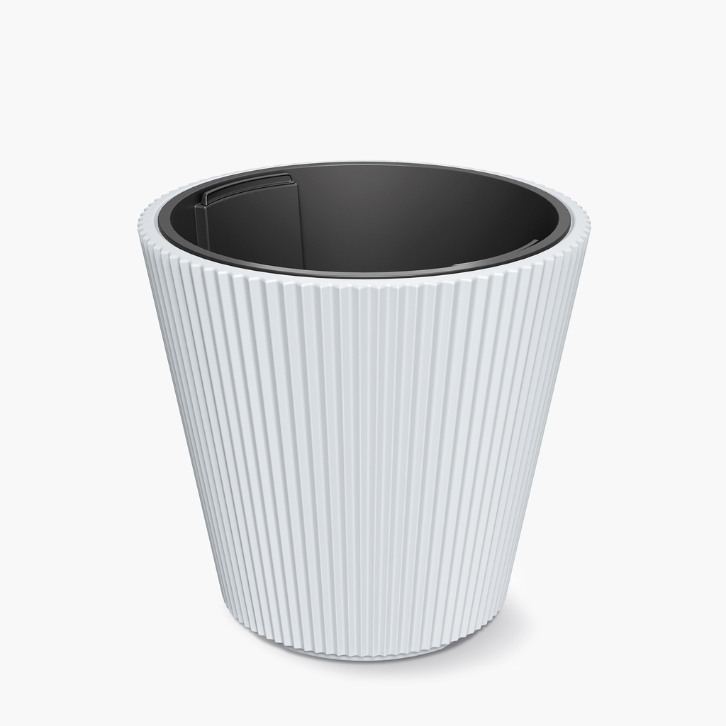 Kužeľový kvetináč MILLY biely 46,7 cm