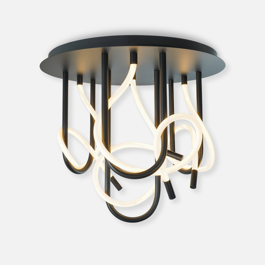 Stropné LED svietidlo v čiernej farbe BALBO 50 cm