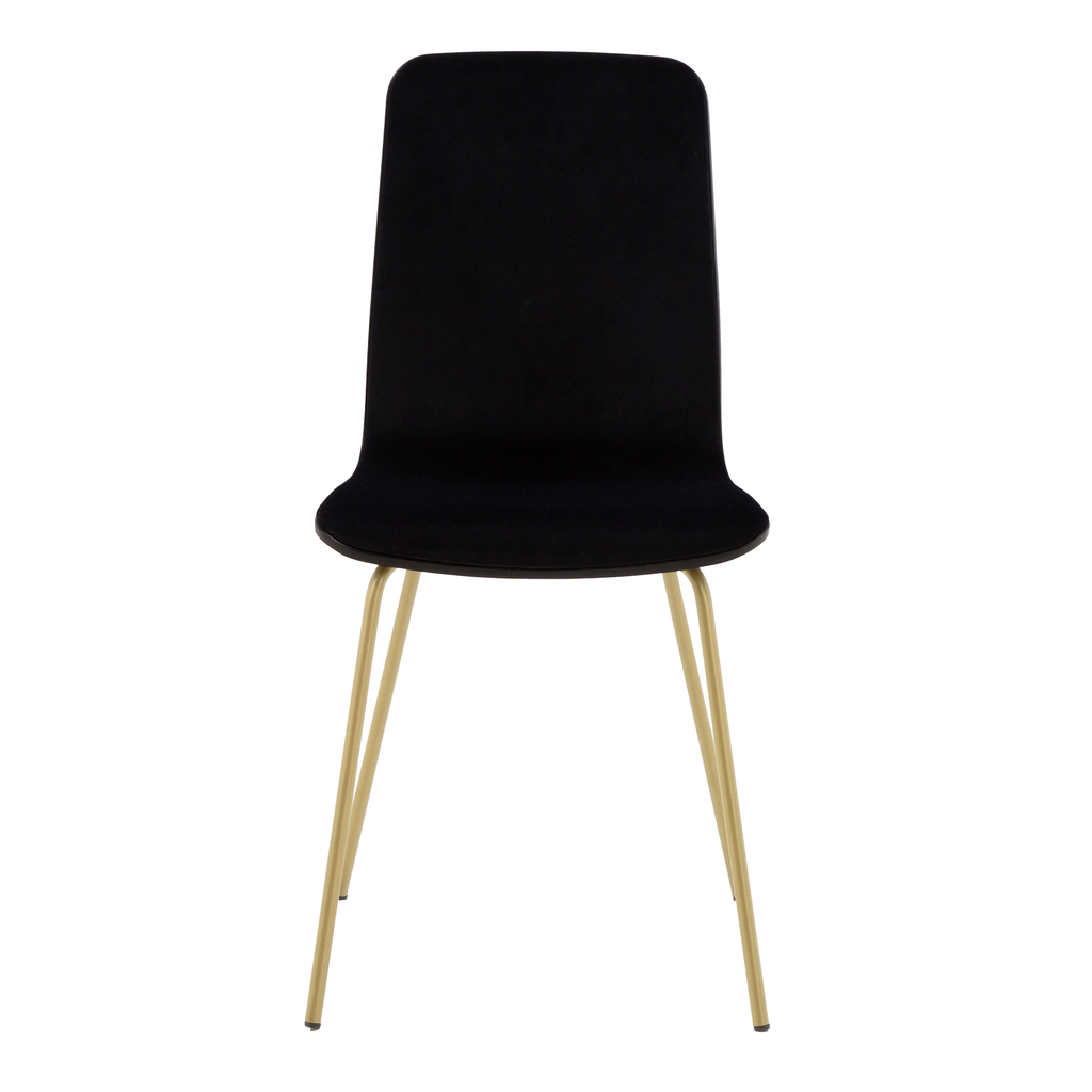 Velúrová stolička VINGE čierna