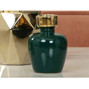 Keramická váza zeleno-zlatá 15 cm