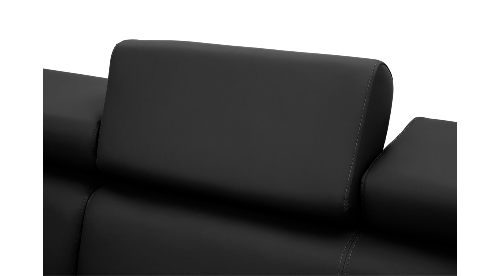 Rohová sedačka z ekokože čierna MATRIX