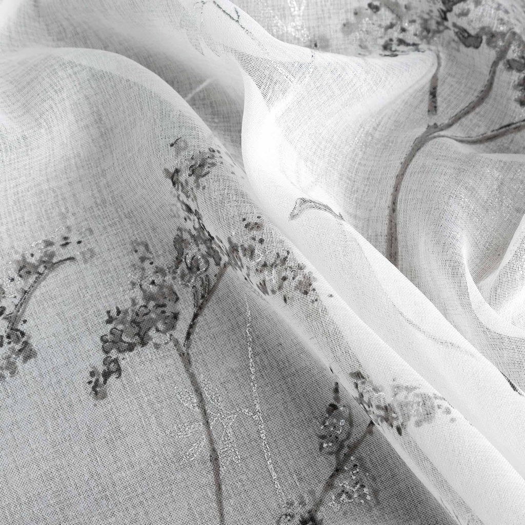 Záclona na priechodkách bielo-strieborná SERMA 140x250 cm