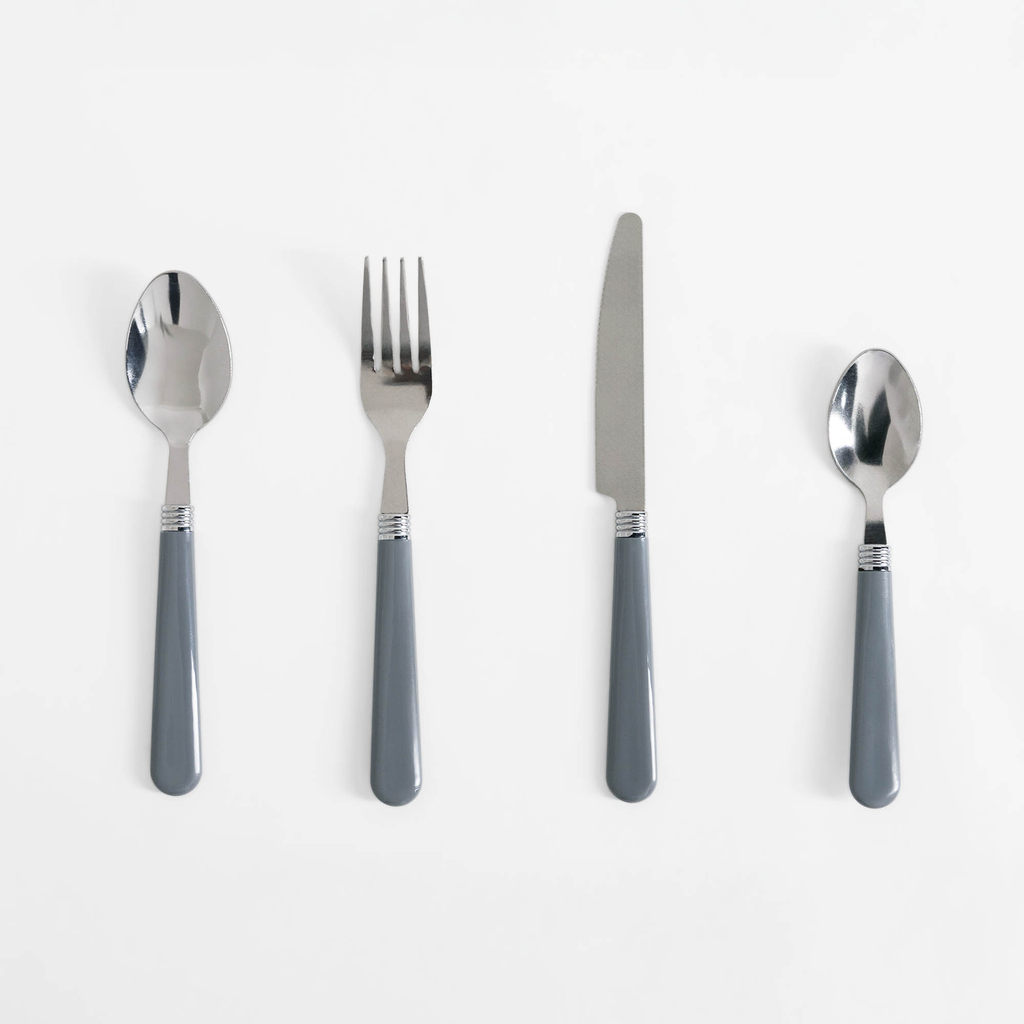 Súprava príborov v sivej farbe LORTIS 24-dielna