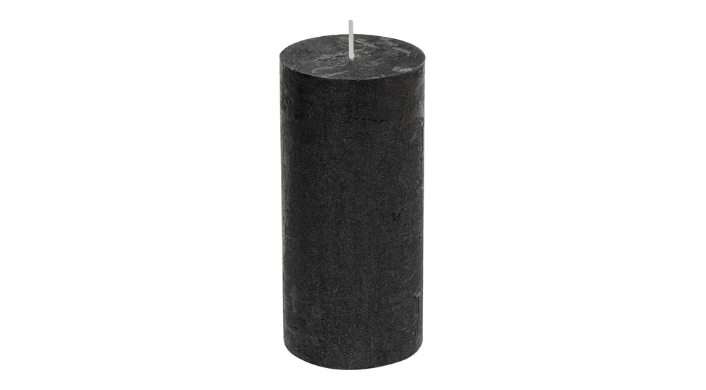 Čierna sviečka RUSTIC 6,5x14 cm
