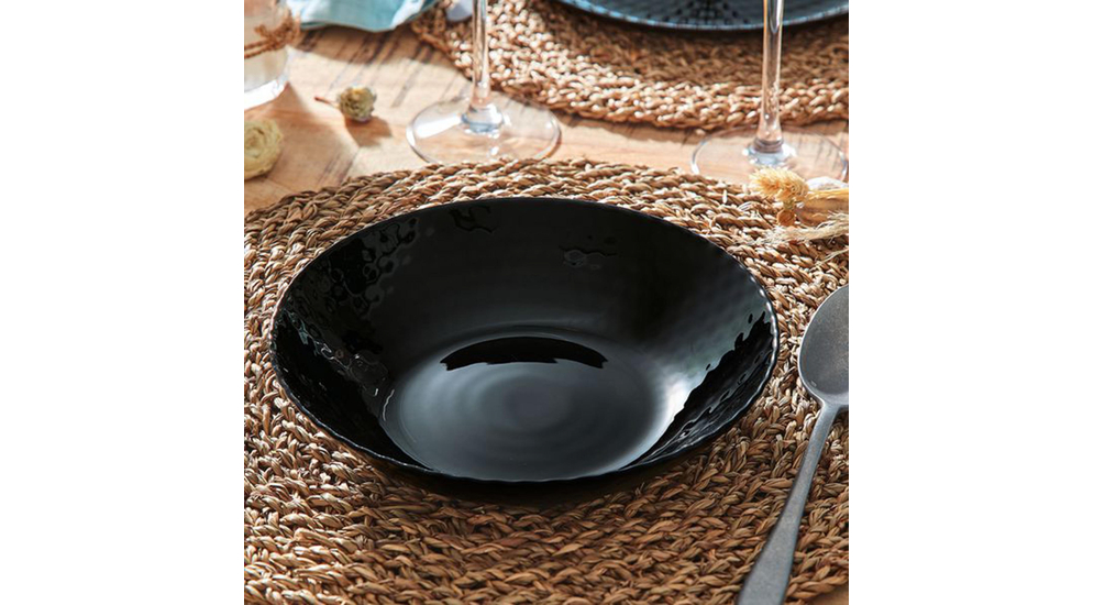 Hlboký tanier čierny PAMPILLE 20 cm