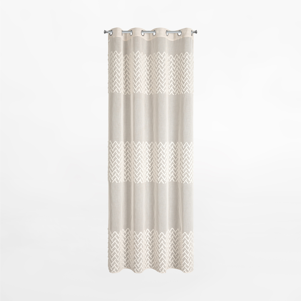 Záclona s priechodkami béžová ESTERI 140x250 cm