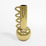 Moderná váza v zlatej farbe 30 cm