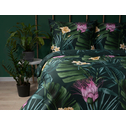 Posteľná súprava JUNGLE z bavlneného saténu s tropickými kvetmi 220x200 cm